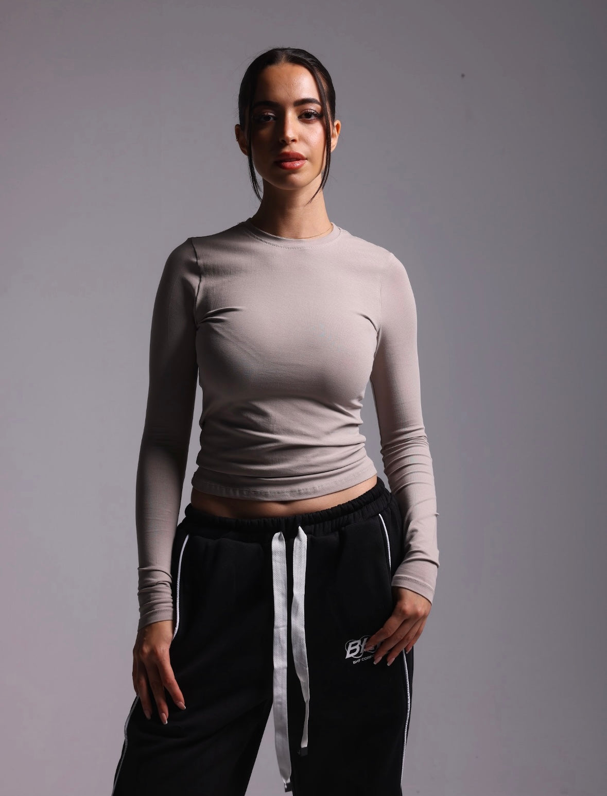 SILVER LONG SLEEVE TOP