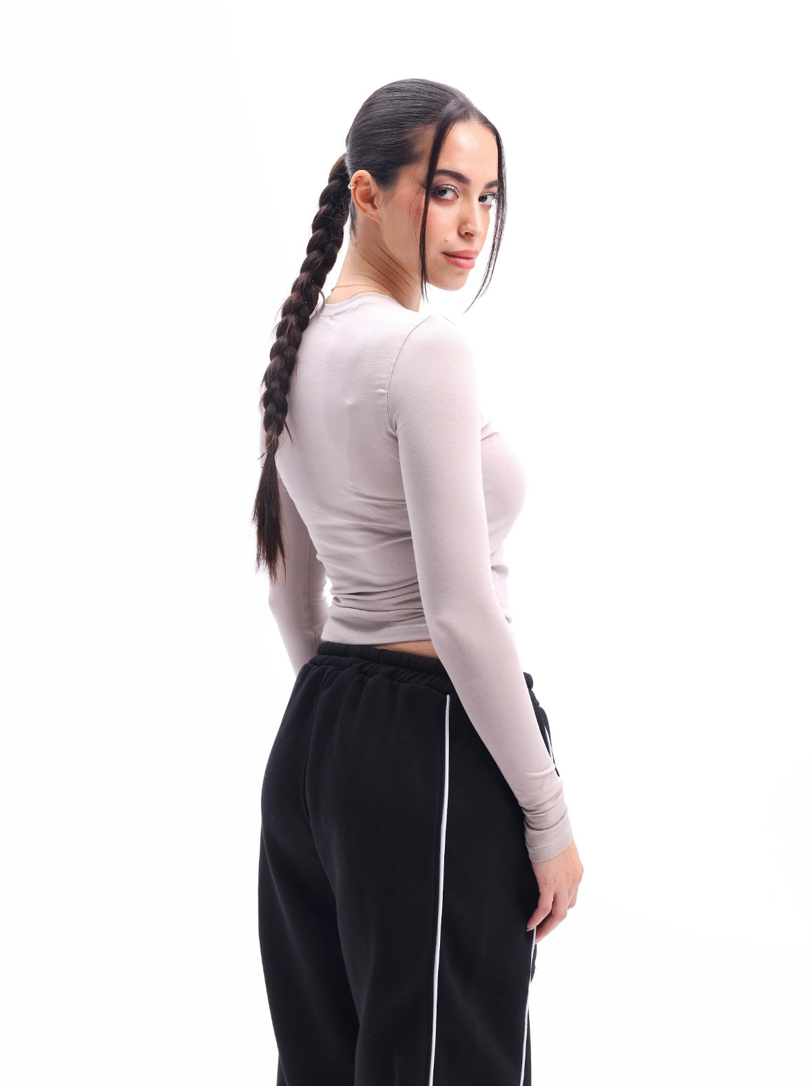 SILVER LONG SLEEVE TOP