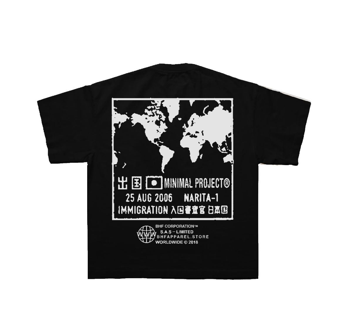 BLACK MAP TEE