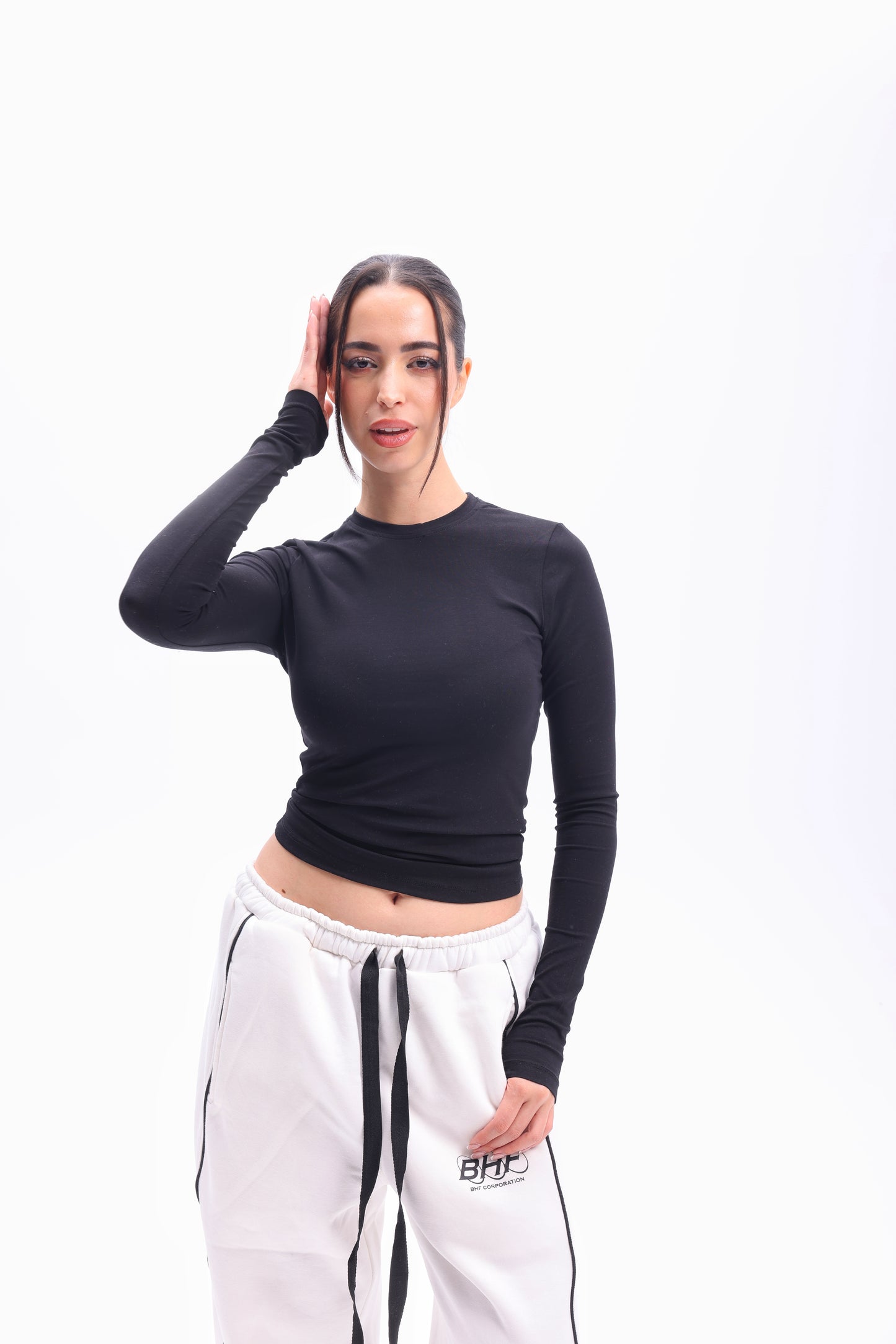 BLACK LONG SLEEVE TOP