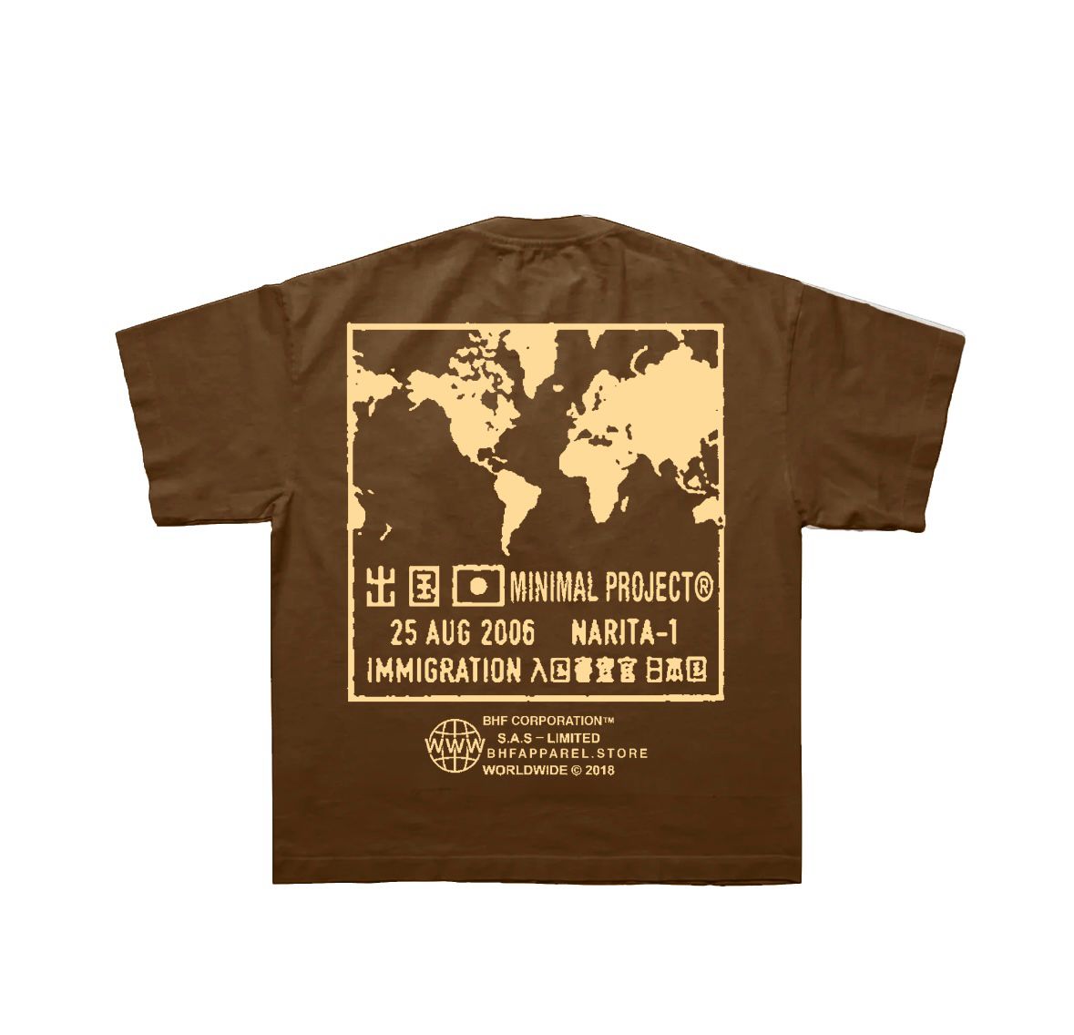 BROWN MAP TEE
