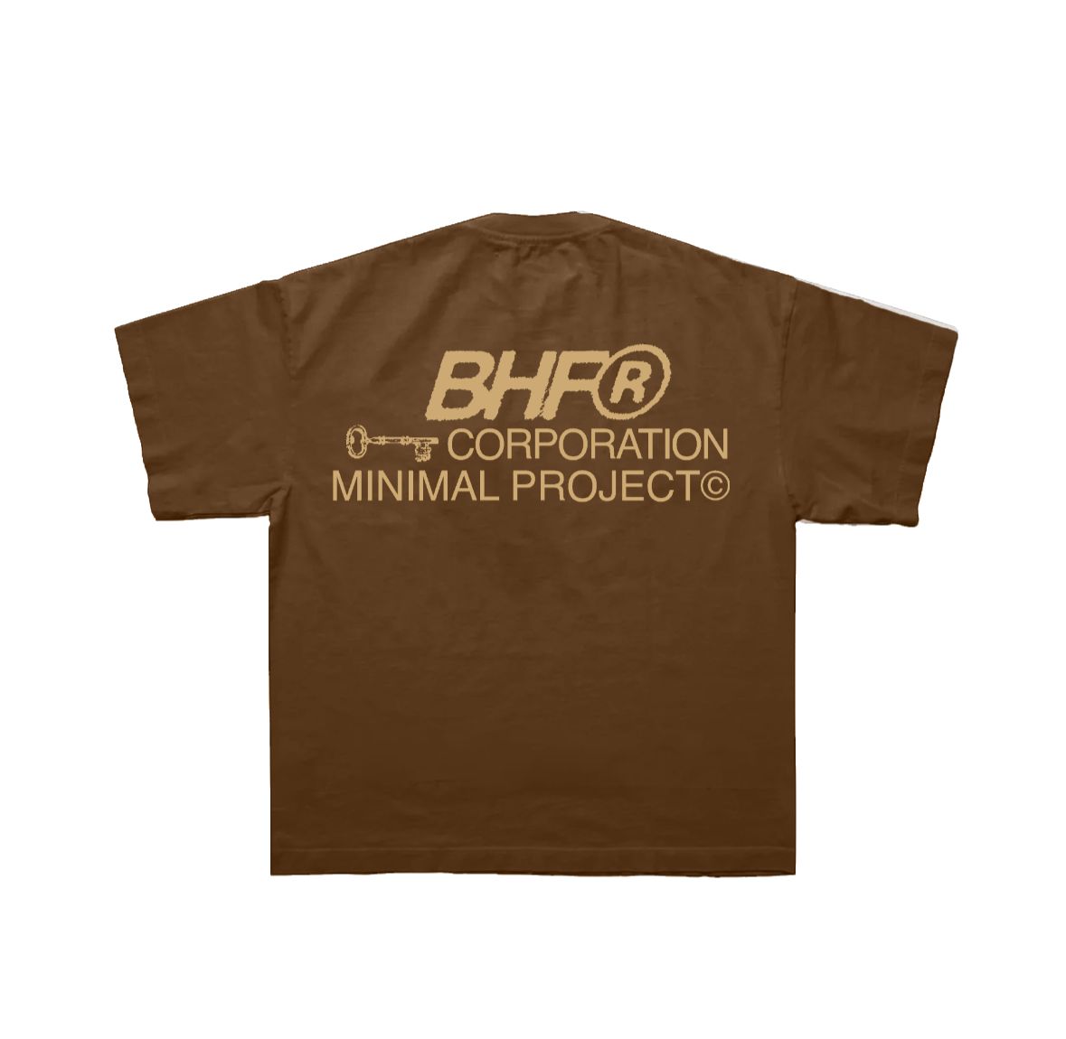 BROWN MINIMAL TEE